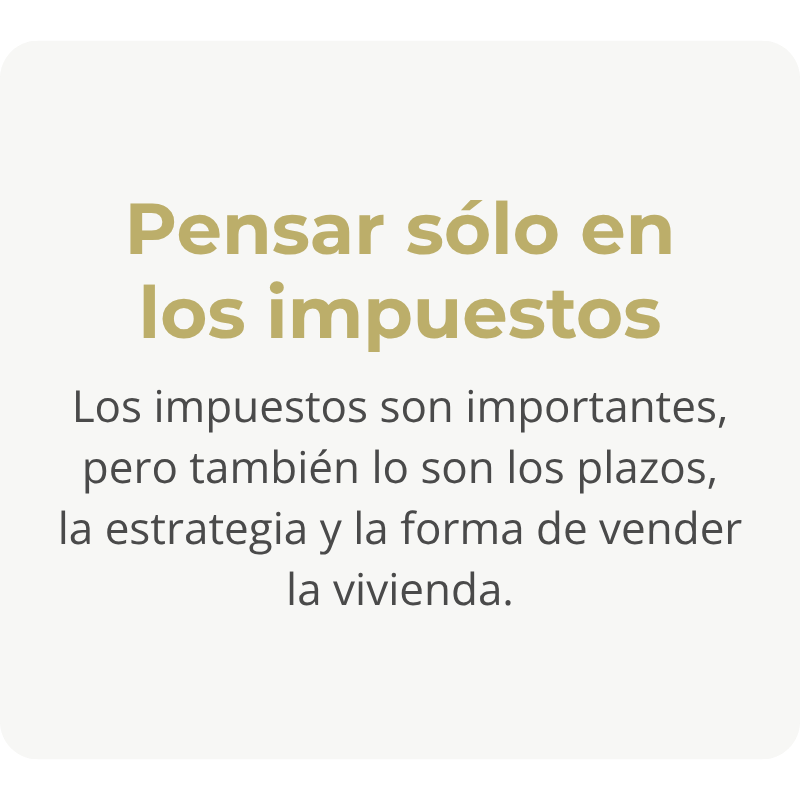 Pensar sólo en impuestos